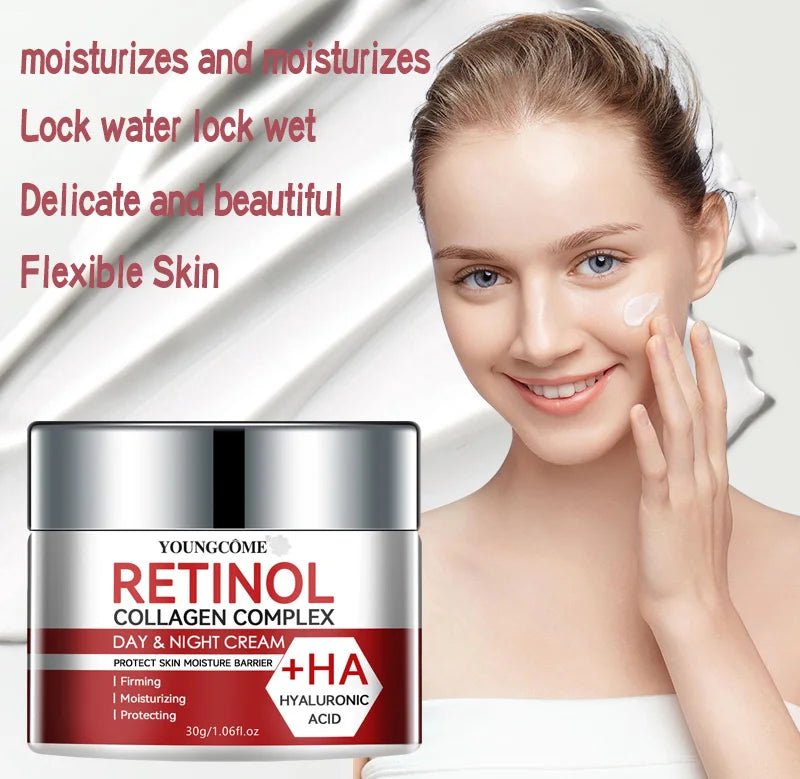 Retinol Collagen Facial Care Moisturizing Cream Deep Hydration Suitable for dry Aging Face Cream Moisturizing Skin Repair Peaceful Pleasures Health and Wellness