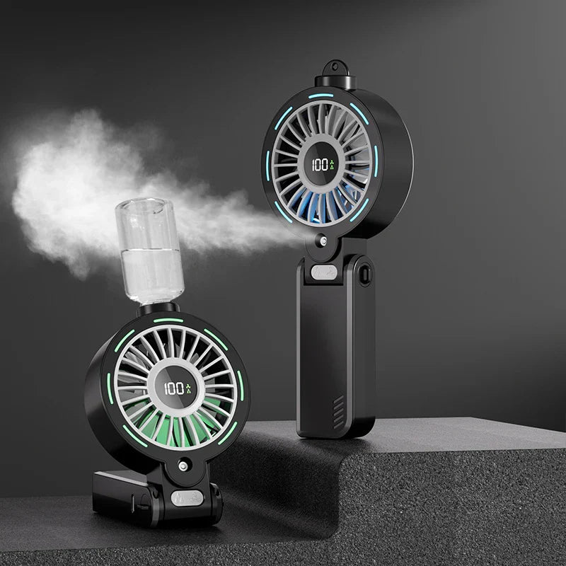 Portable Mist Fan USB Rechargeable 3600mAh | Spray & Nightlight