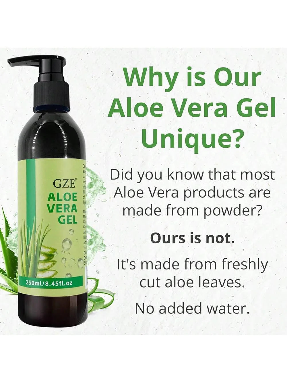 GZE Aloe Vera Gel – Moisturizer, Hair Frizz Control 250ml Aloe Vera Gel Peaceful Pleasures Health and Wellness
