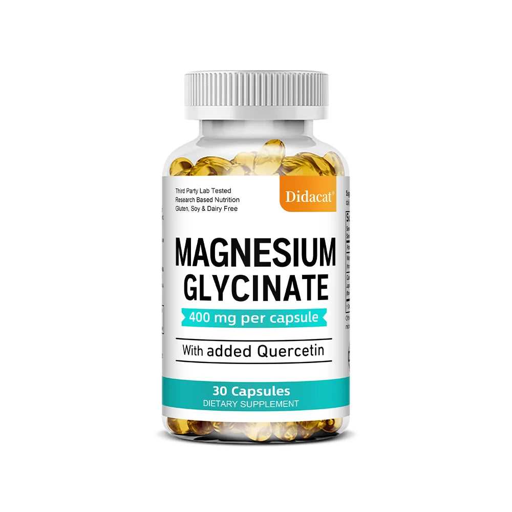 Magnesium Glycinate 400mg with Quercetin | Sleep & Heart Health