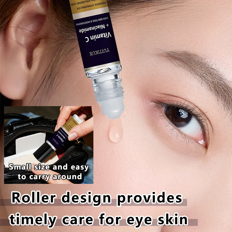 YUITIKUE Vitamin C + Niacinamide Eye Serum | With Hyaluronic Acid & Aloe Vera | For Even Skin Tone & Deep Hydration 15ml Peaceful Pleasures Health and Wellness