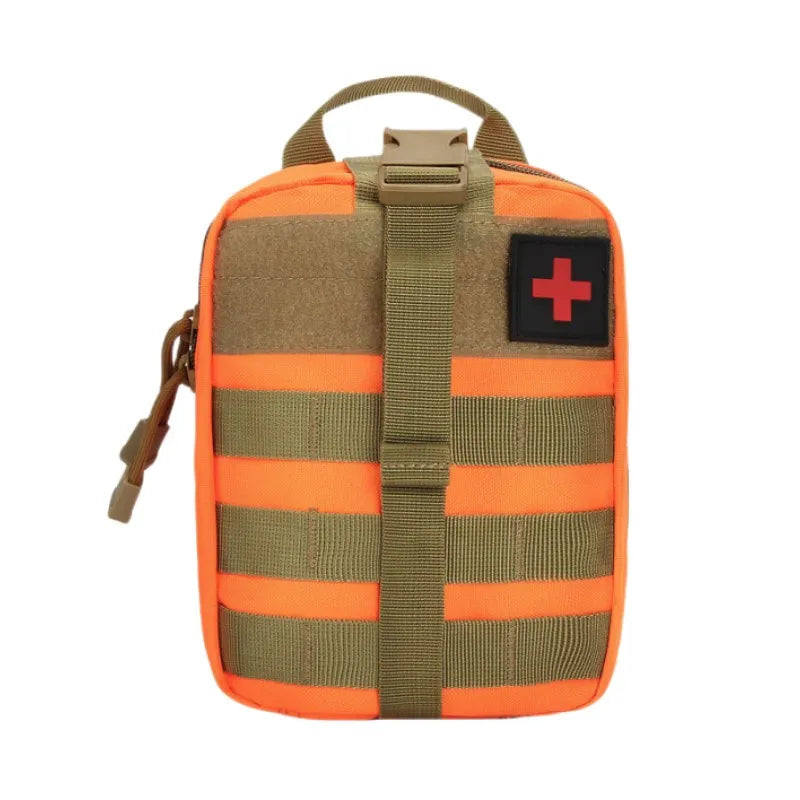 Life bag, outdoor first aid kit, large-sized SOS bag, hunting first aid kit, tool kit, Molle EMT first aid kit Peaceful Pleasures Health and Wellness Orange