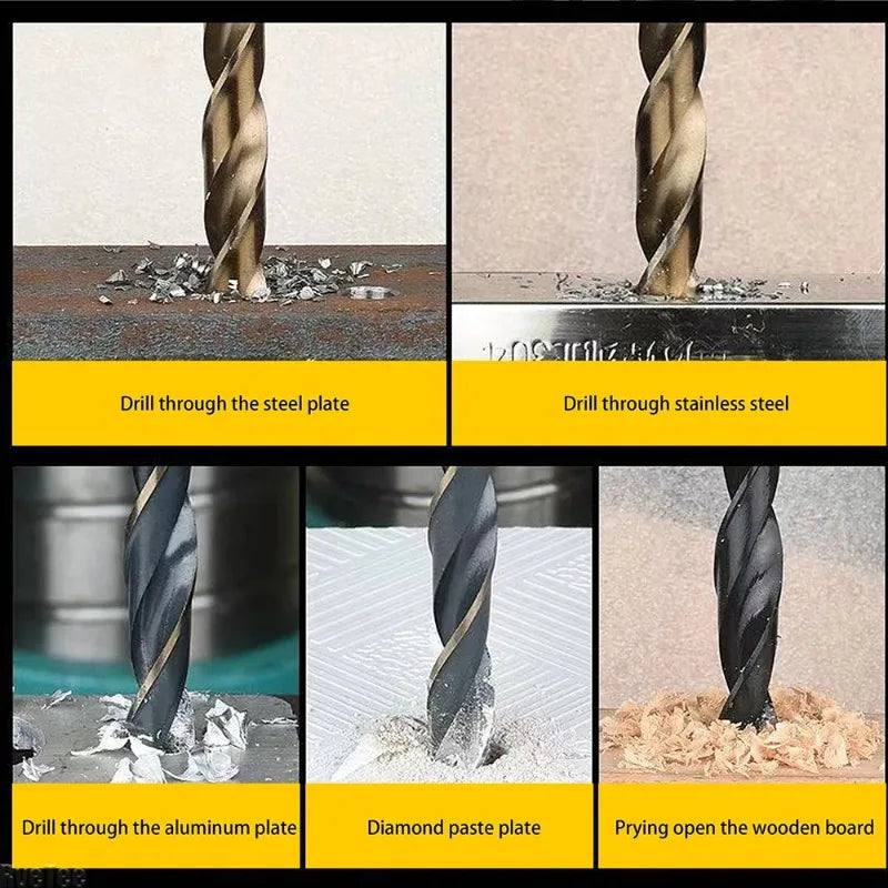 M35 Cobalt HSS Twist Drill Bits Set – Metal & Stainless Steel