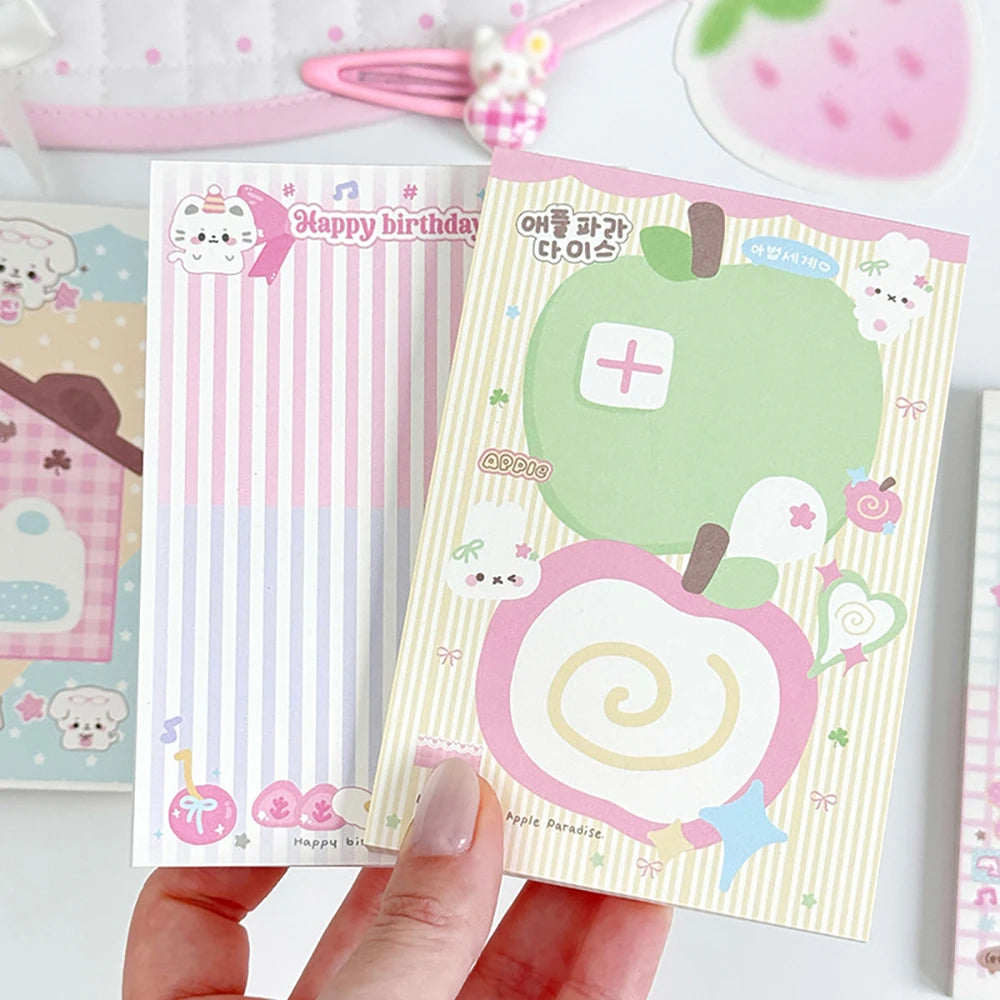 50 Sheets Cartoon Note Book Cute Non Sticky Message Notebook Student