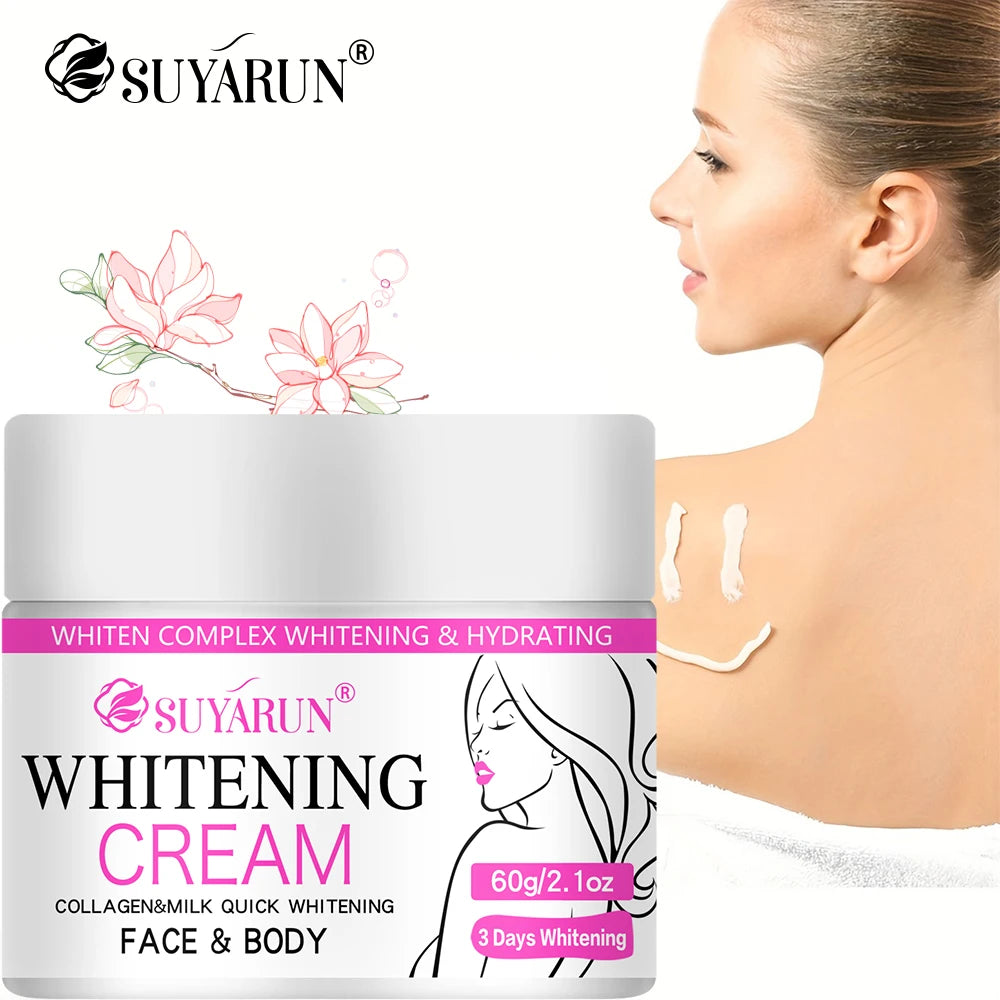 SUYARUN Christmas Gift Brightening Cream-Whitening Moisturizer for Glowing Skin, Festive Hydrating Skincare Set with Luxury Box. Peaceful Pleasures Health and Wellness
