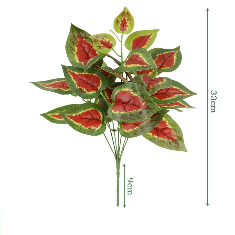 Artificial Silk Leaf Bundle – Fake Plants for Wedding & Home Decor