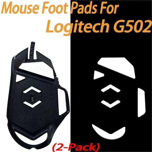 2pcs Teflon Foot Pads for Logitech G502 Hero Wired Mouse - E-Sports Gaming Mouse Accessories, Black, Mouse Pads for Desk Peaceful Pleasures Health and Wellness