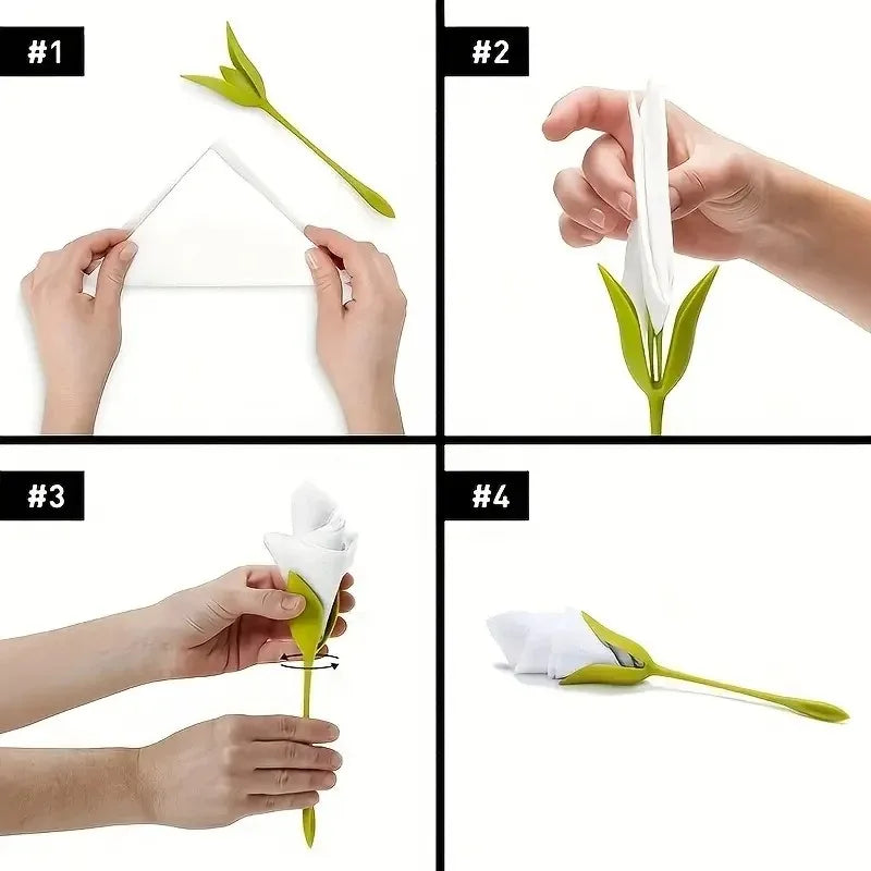 Rose Napkin Holder Flower Folding Tool | Wedding & Hotel Décor