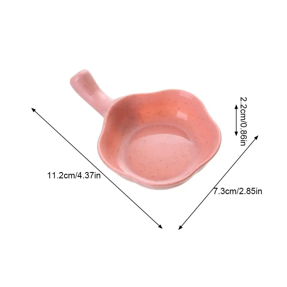 Wheat Straw Seasoning Dish with Handle | 4 Colors