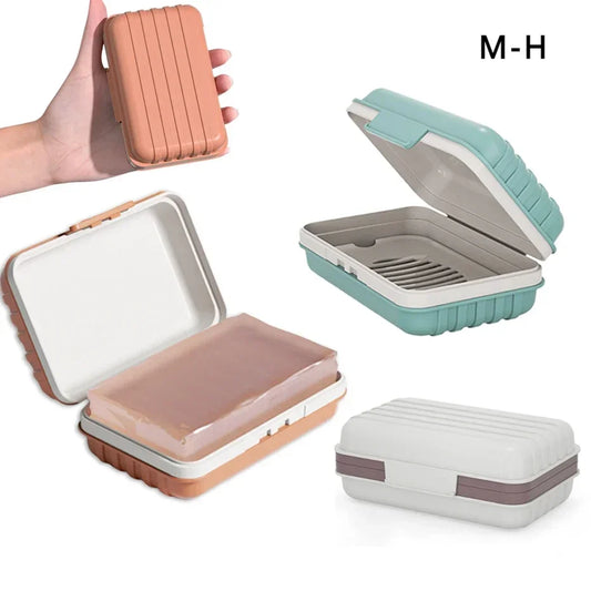 2/3pcs Bathroom Soap Dish With Lid Home Plastic Soap Box Keeps Soap Dry Soap Dish Travel Essentials Peaceful Pleasures Health and Wellness
