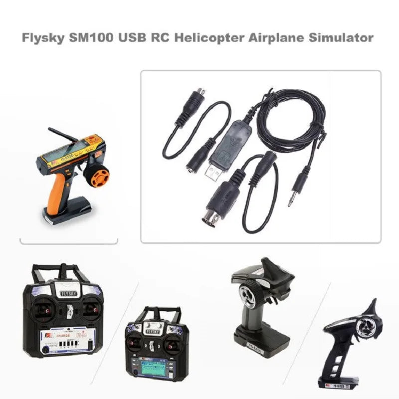 Flysky SM100 USB RC Flight Simulator Cable | FS-i6 FS-T6 FMS