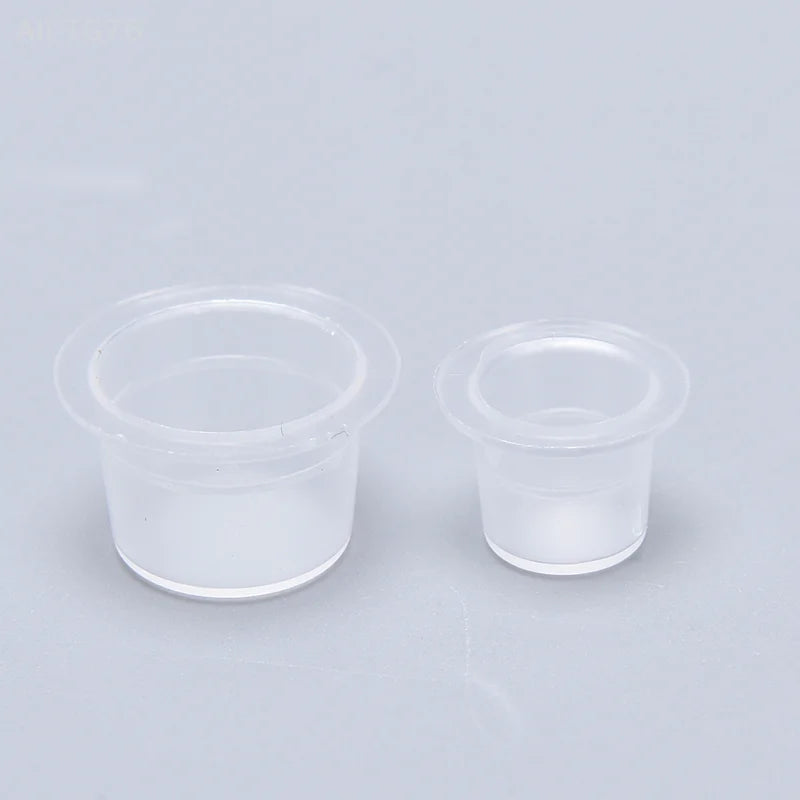 100pc Disposable Tattoo Ink Cups | S/M/L Microblading Caps