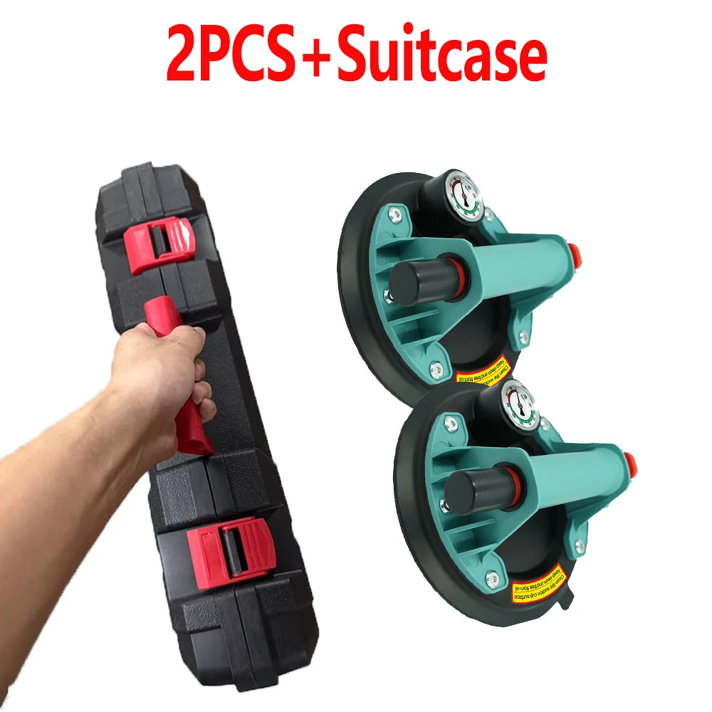 2Pcs 8 Inch Glass Suction Cup Heavy Duty Vacuum Lifter Max Load 250KG for Glass Marble Tile Granite Window Handling Peaceful Pleasures Health and Wellness green
