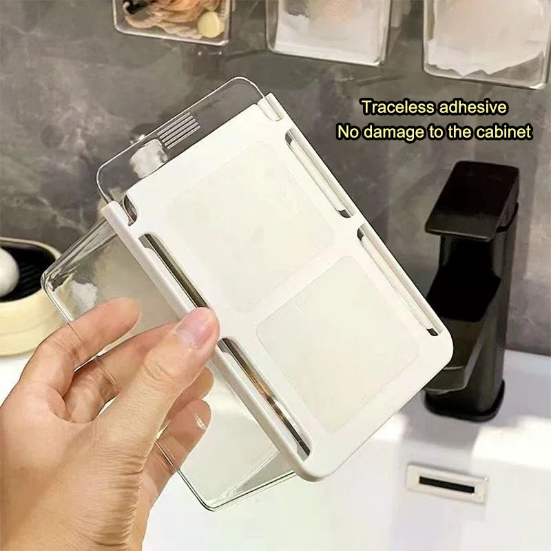 Bathroom Pull-Out Storage Box for Cotton & Makeup | HELTC