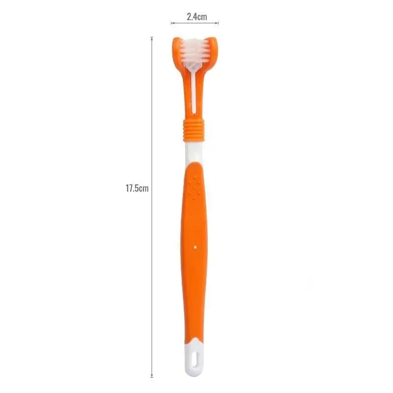 3-Sided Pet Toothbrush | Soft Bristles for Dogs & Cats Pet Toothbrush Peaceful Pleasures Health and Wellness A3