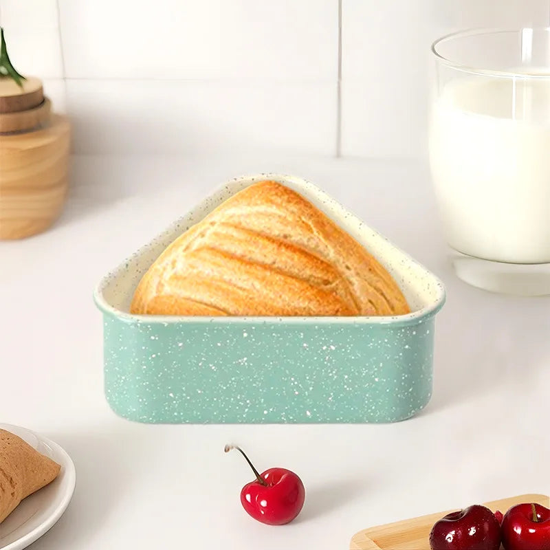 Triangular Carbon Steel Baking Toast Pan Nonstick Loaf Pan For Oven, Homemade Cakes, Breads, Meatloaf, Brownies Pound Cake Mold Peaceful Pleasures Health and Wellness 1PC