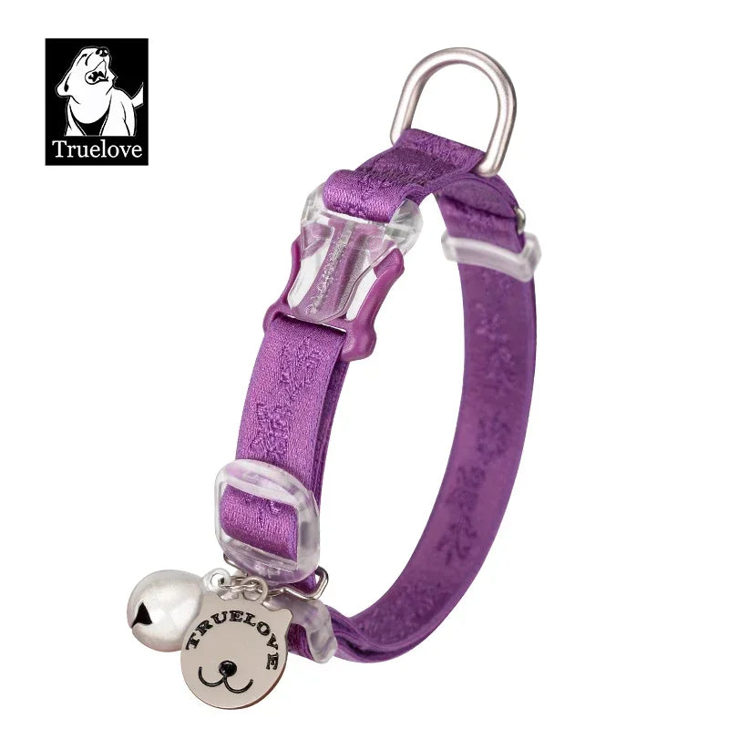 Truelove Elastic Soft Nylon Cat & Small Dog Collar | TLC5313 Peaceful Pleasures Health and Wellness Purple S China Mainland