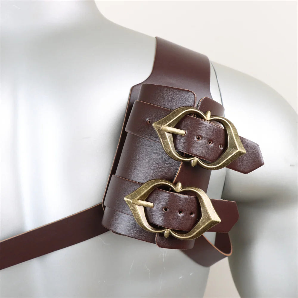 Leather Belt Sword Katana Sheath Holster Medieval Men Larp Weapon