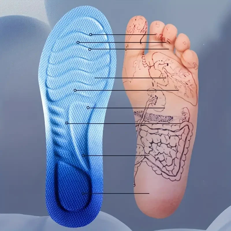 4D Latex Sport Insoles Super Soft High Elasticity Shoe Pads, Deodorant Cushion Arch Support Running Insoles Foot Insole Peaceful Pleasures Health and Wellness