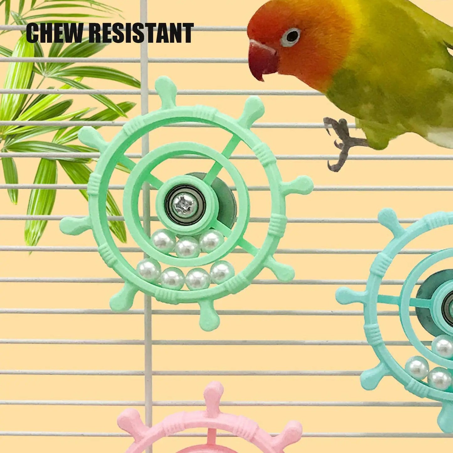 360° Bird Spin Wheel Toy | Interactive Cage Enrichment