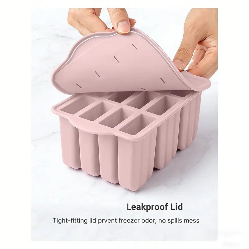 Y51A-For Summer DIY Ice Cream Kit Featuring Wooden Sticks And Silicone Popcorn Molds, Kitchen Accessories Peaceful Pleasures Health and Wellness