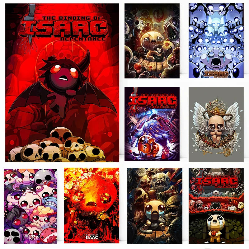 Binding of Isaac Canvas Wall Art | Roguelike Game Poster Print