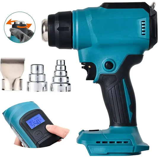 18V Heat Gun Shrink Wrapping Tool Hot Air Gun Air Dryer Soldering Thermal Blower with LED display, Tool only, No battery Peaceful Pleasures Health and Wellness