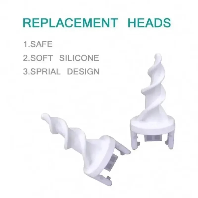 Silicone Spiral Ear Wax Cleaner Kit – 16 Tips | Safe Removal
