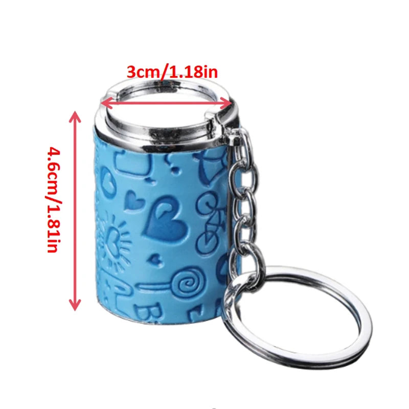 Metal Coin Tube Keychain – Portable Coin Storage Pendant