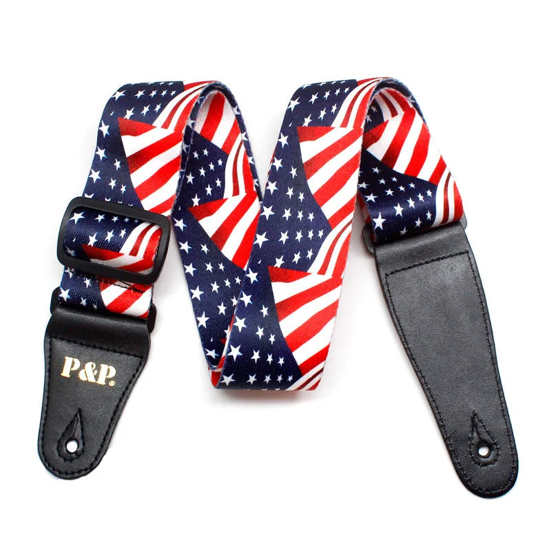 Printed Guitar Strap Heat Transfer Instrument Accessories Oblique