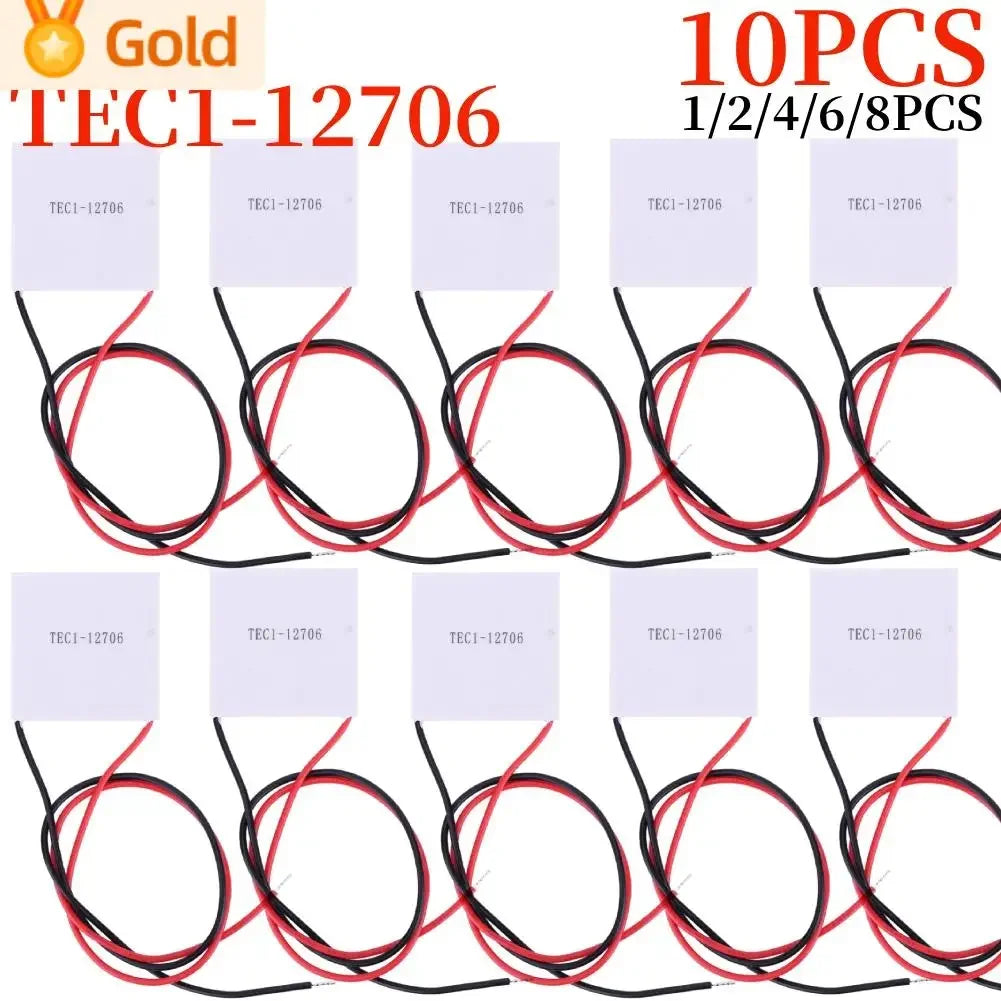 1-10PCS TEC1-12706 Thermoelectric Cooler Peltier Elemente Module 65W 12V 5.8A Plate Module for Cooling for Power Generation Peaceful Pleasures Health and Wellness