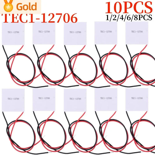 1-10PCS TEC1-12706 Thermoelectric Cooler Peltier Elemente Module 65W 12V 5.8A Plate Module for Cooling for Power Generation Peaceful Pleasures Health and Wellness