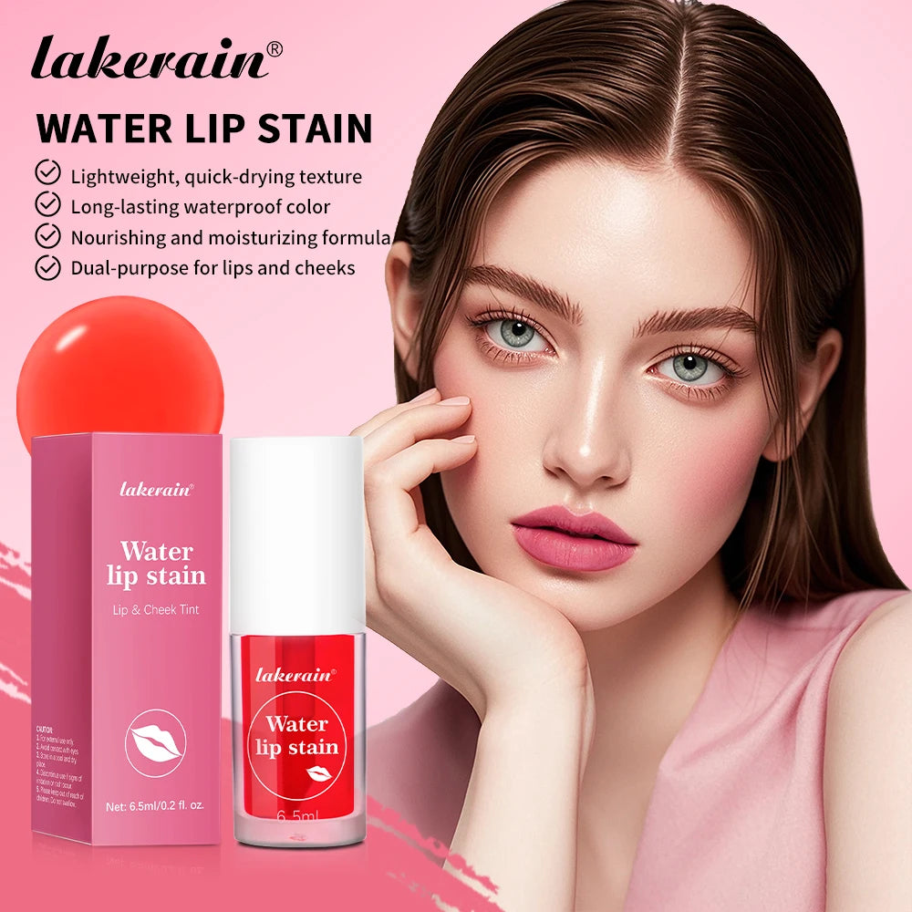 6Colors Water Lip Stain Moisturizing Lip Glaze Long Lasting Lip Ink Face Lip Dual Purpose Waterproof Liquid Cosmetic Makeup Peaceful Pleasures Health and Wellness