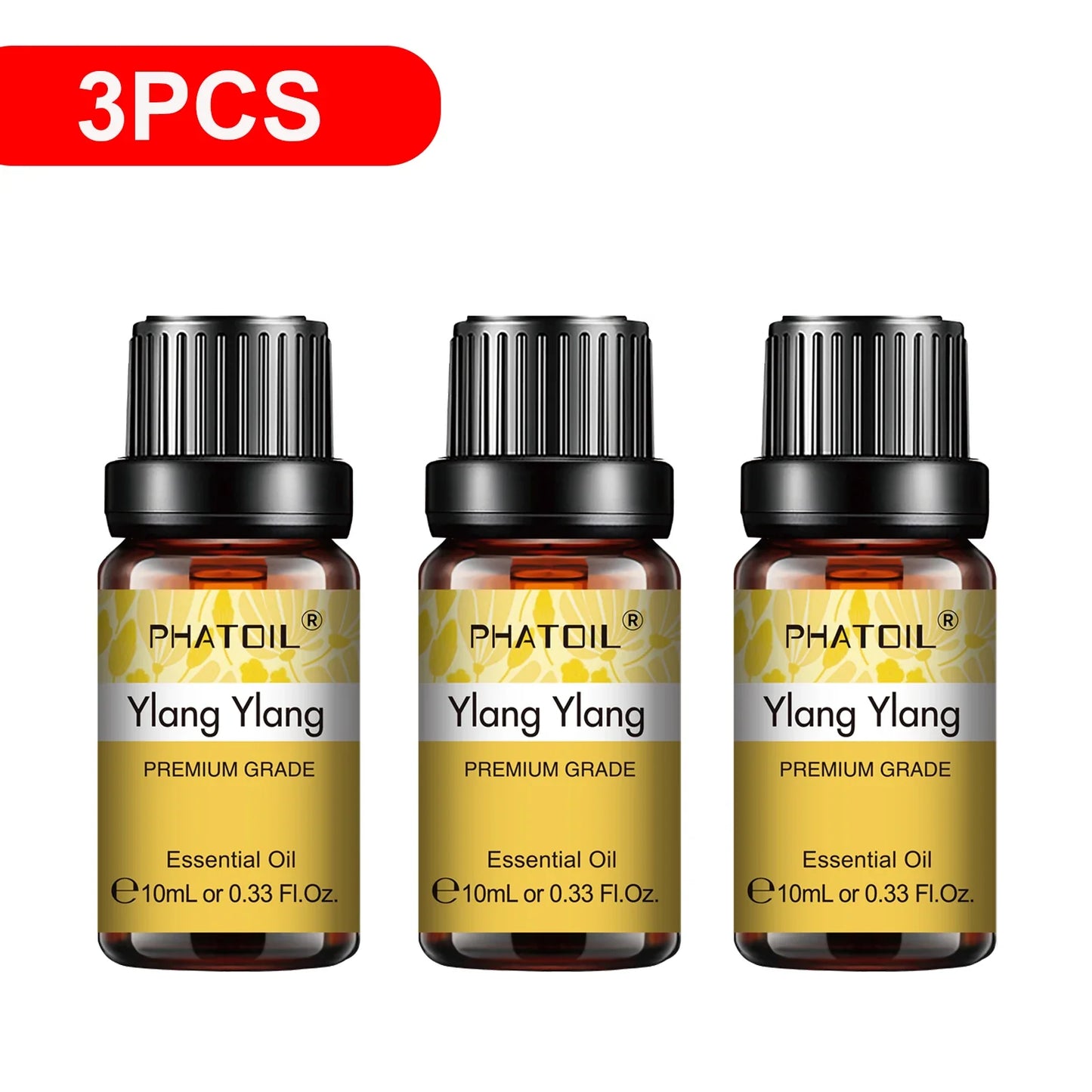 PHATOIL 3-Pack Essential Oils Gift Set | 10ml Aromatherapy Oils