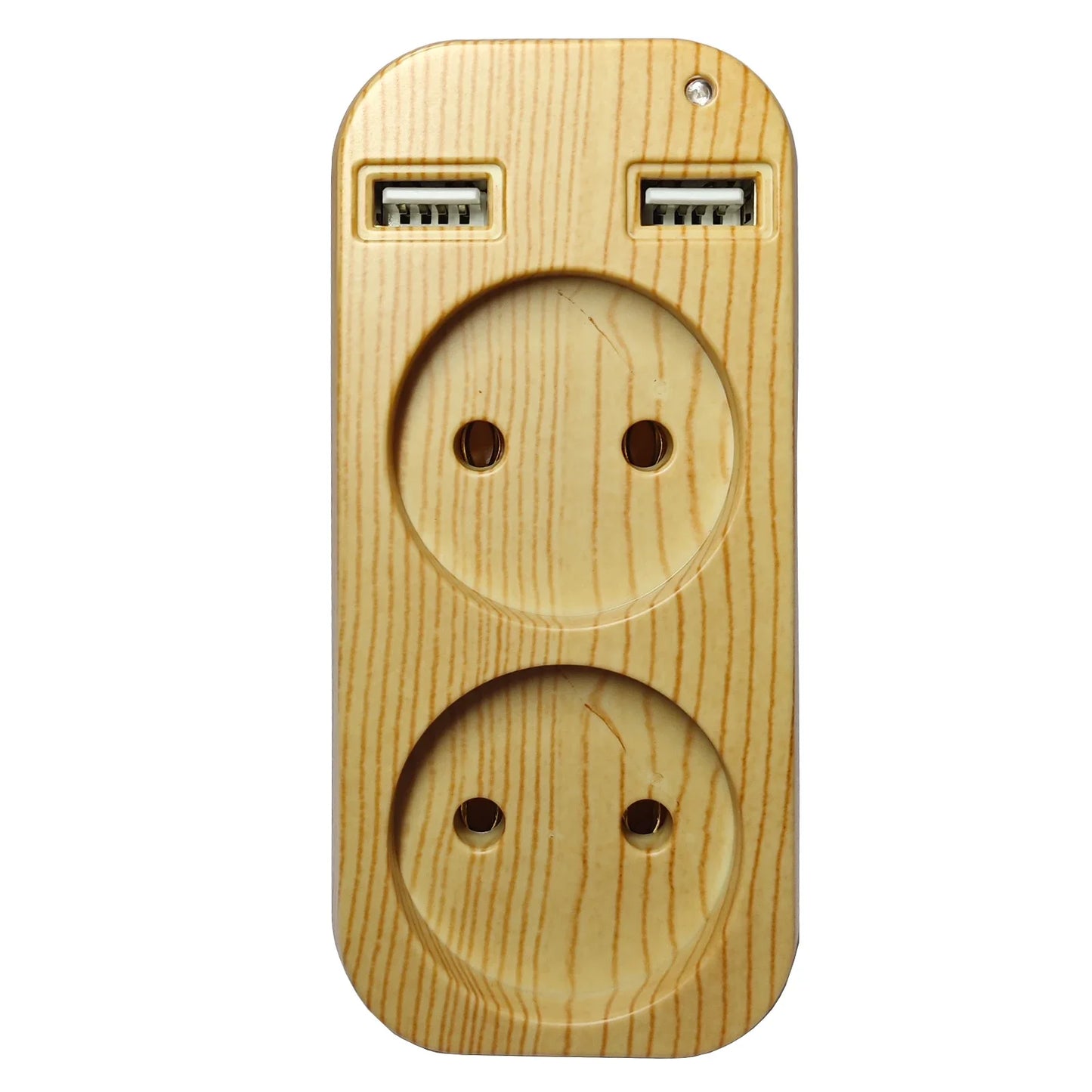 European Dual USB Wall Socket Converter Plug – 110-240V
