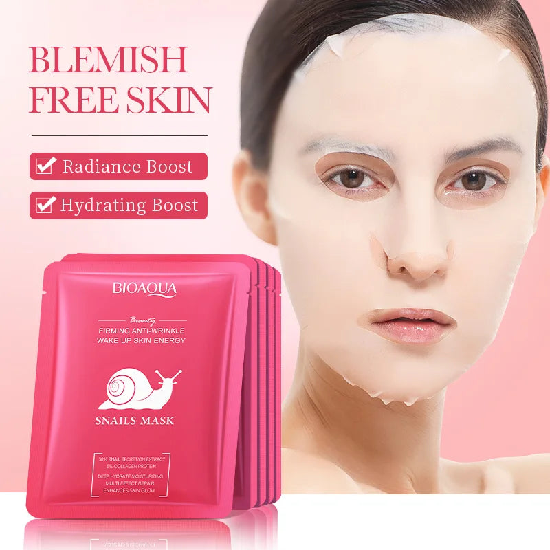 BIOAQUA Snail Hyaluronic Acid Retinol Face Mask 10pcs