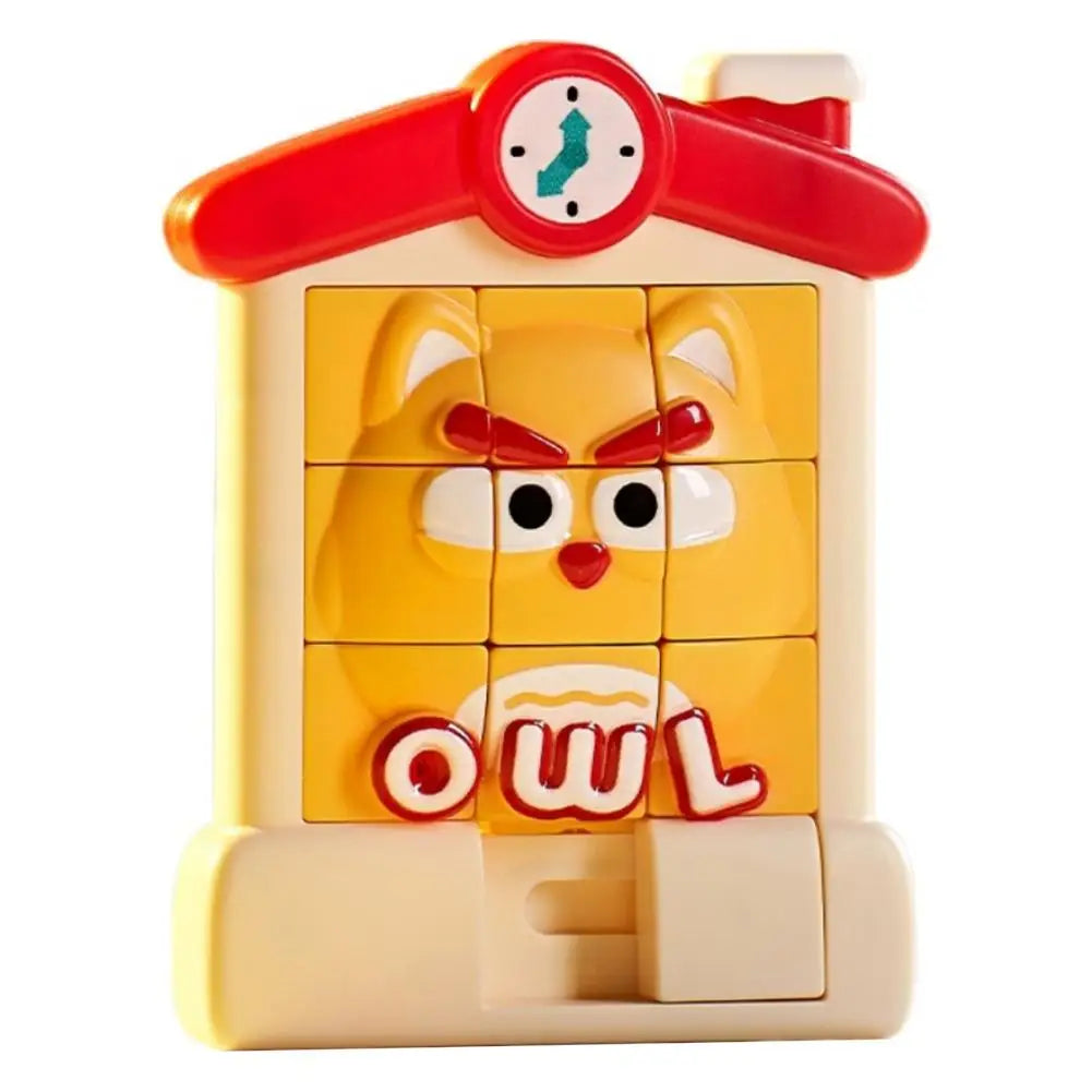 Sliding Puzzle Toy Animal Pattern Slide Block Game Portable
