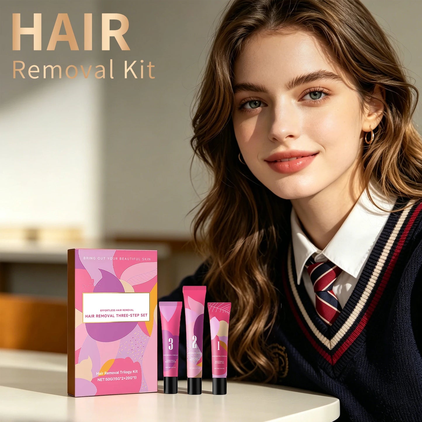 Hair Removal Cream Set – Face & Body Sensitive Skin Kit