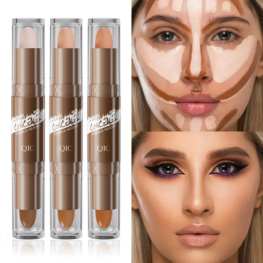 QIC Double-Ended Contour & Highlight Stick | Face Sculpting Contour Highlight Stick Oasis Select