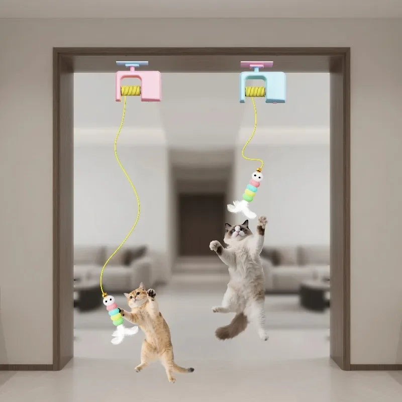 Interactive Electric Cat Toy – Caterpillar & Feather Wand