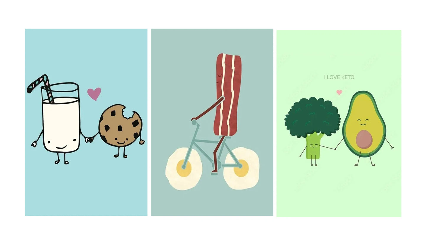 Funny Food Vintage Canvas Wall Art Poster | Bar & Kitchen Decor