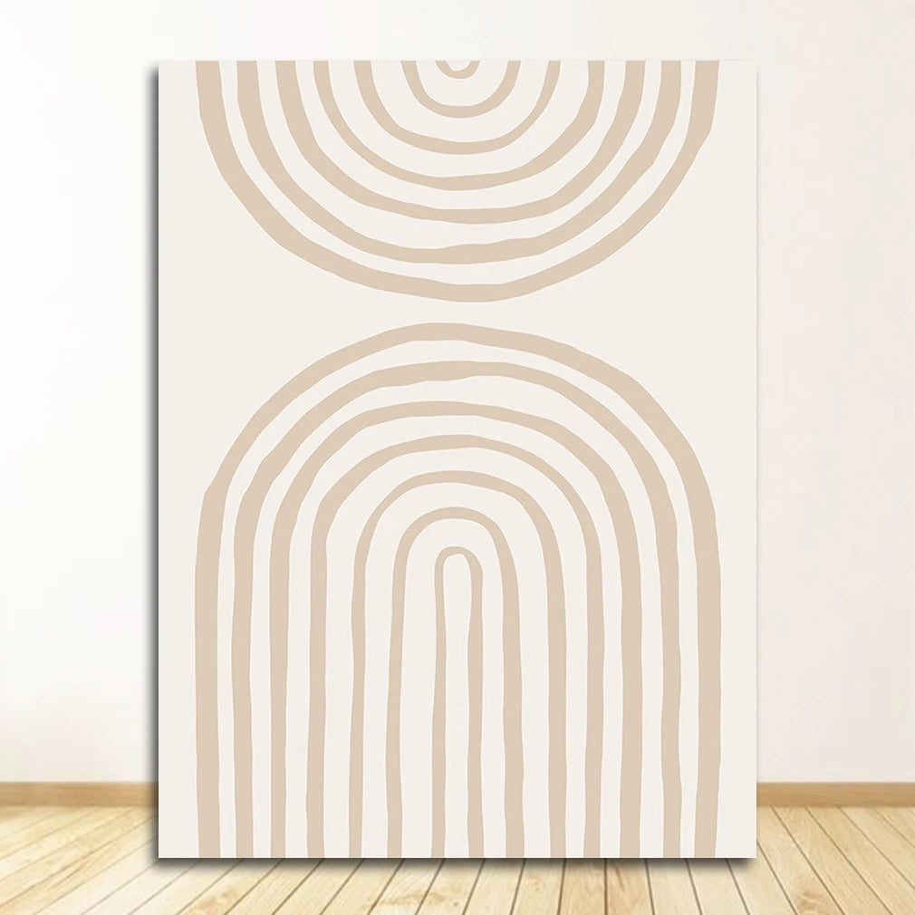 Print Wall Art Pictures Living Room Home Decor Abstract Scandinavia Trendy Boho Beige Colors Minimalist Canvas Painting Peaceful Pleasures Health and Wellness 0337XX03 30x40cm Unframed