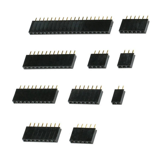100Pcs/lot 2.54mm Pitch 2/3/4/5/6/7/8/9/10/12/20/40 Pin Female Single Row Straight Header Strip Connector For PCB Peaceful Pleasures Health and Wellness 100Pcs 2Pin