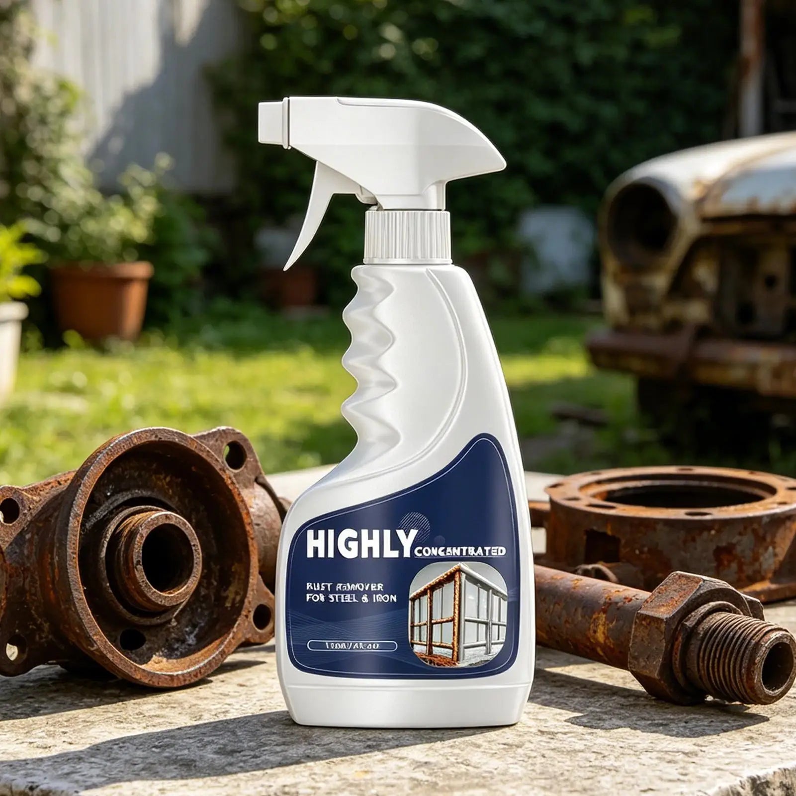 Rust Remover For Metal,120ml Powerful Fast-Acting Heavy Duty Car & Iron Parts Rust Dissolver For Automotive Wheels Tools Home Peaceful Pleasures Health and Wellness