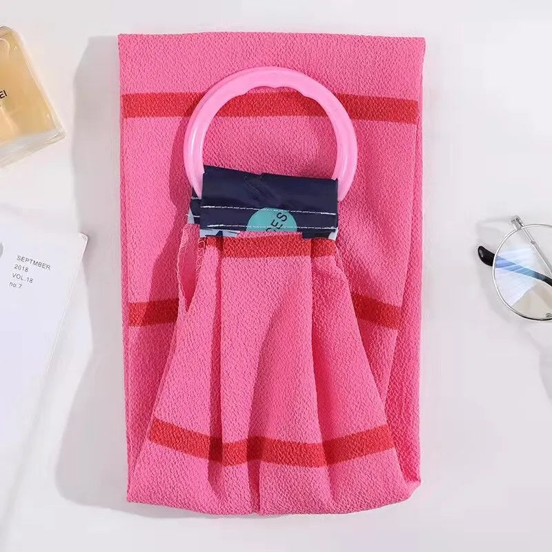 Long Back Scrubber Bath Towel – Exfoliating Mesh Wash Strap