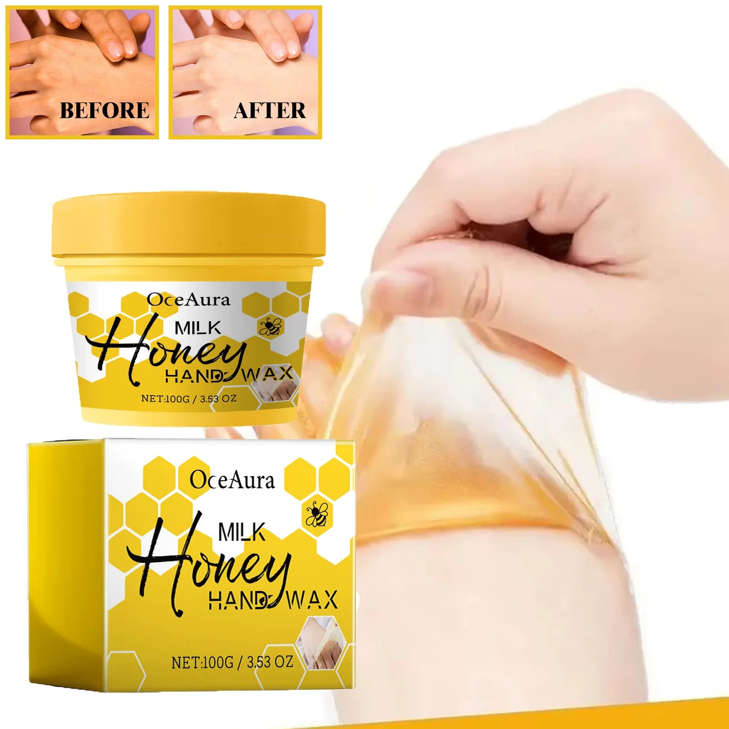 Milk & Honey Hand Wax Mask – Moisturizing & Brightening 100g