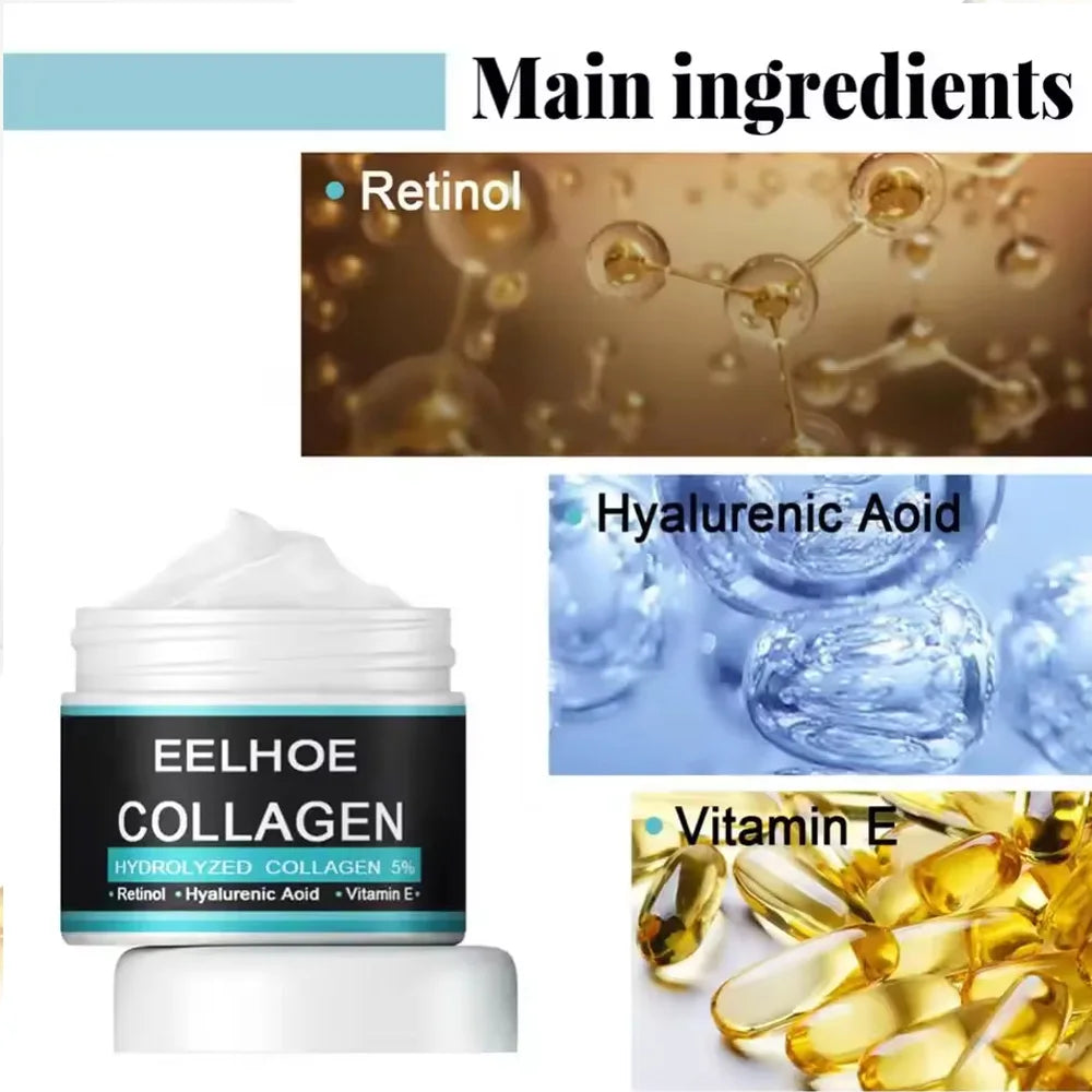 Men's Collagen Cream Lightens Wrinkles Face Cream Firming Moisturizing Hyaluronic Acid Brightening Cream Facial Skincare Peaceful Pleasures Health and Wellness