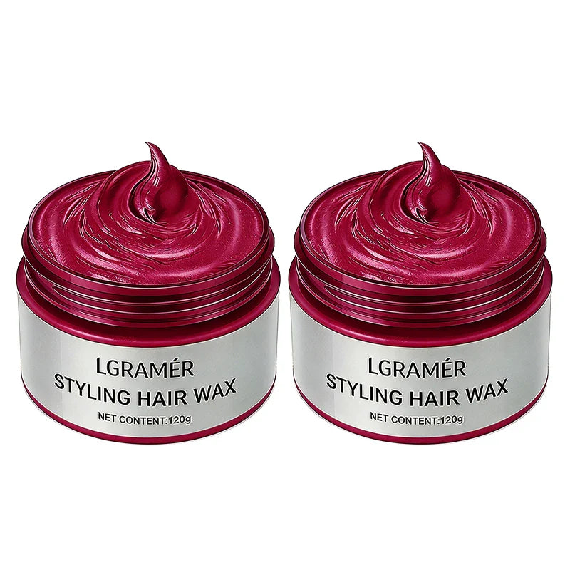 Temporary Hair Color Wax – 9 Shades | Silver Gray, Wine Red & More