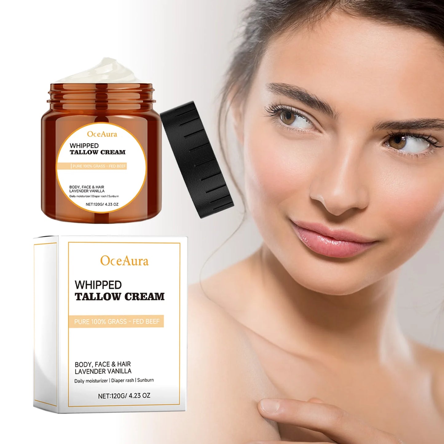 OceAura Tallow Body Cream – Deep Moisturizer for Dry Skin 120g