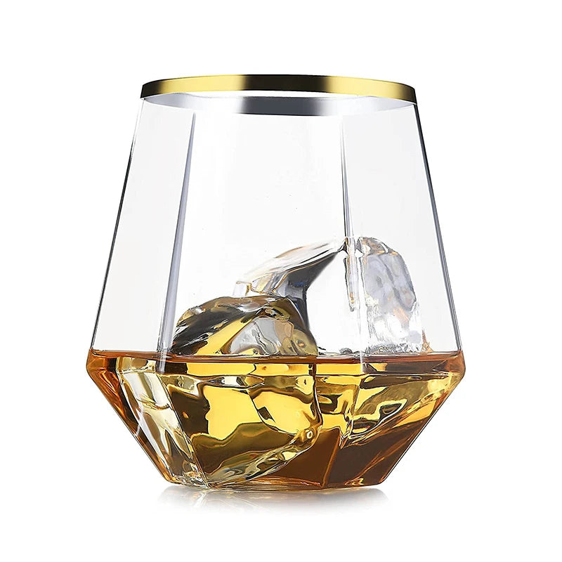 360ml Plastic Whiskey Cup Wedding Wine Glasses Drinkware Transparent Cocktail Glass Party Bar Club Drinking Tools Tea Coffee Mug Peaceful Pleasures Health and Wellness